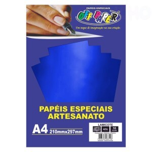 PAPEL LAMICOTE AZUL A4 250G 10FLS OFF PAPER
