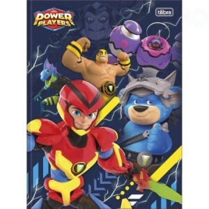 CADERNO 1/4 BROCHURA 80FOLHAS POWER PLAYER