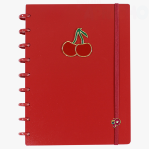 CADERNO CHOCOCHERRY MEDIO CAPA:CEREJA